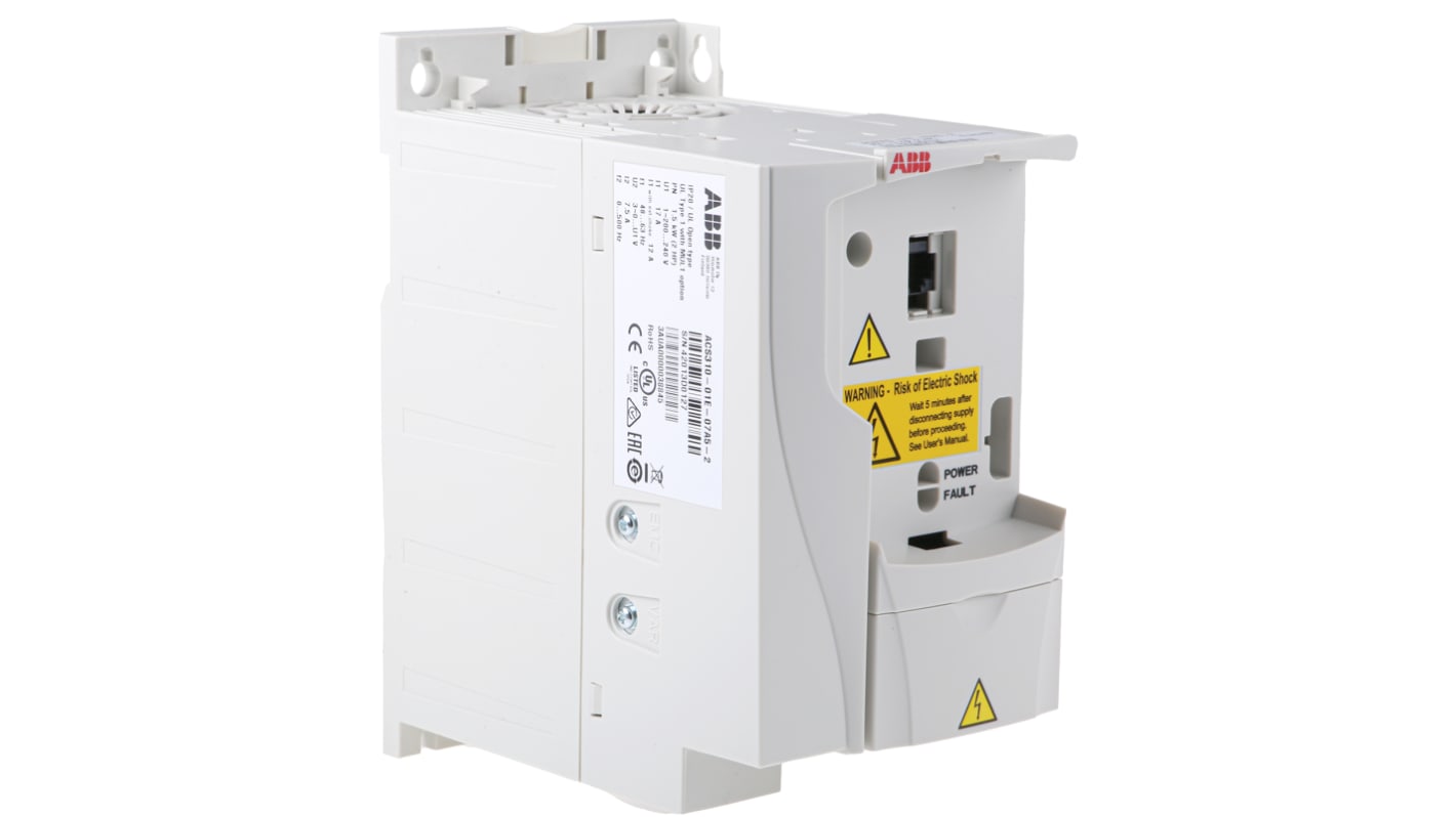 Rs-Online Inverter ABB 1 5 kW 230 V c.a. 1 fase 0 → 500Hz