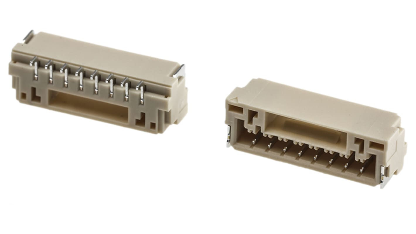 JST GH Series Right Angle Surface Mount PCB Header, 8 Contact(s), 1.25mm Pitch, Shrouded