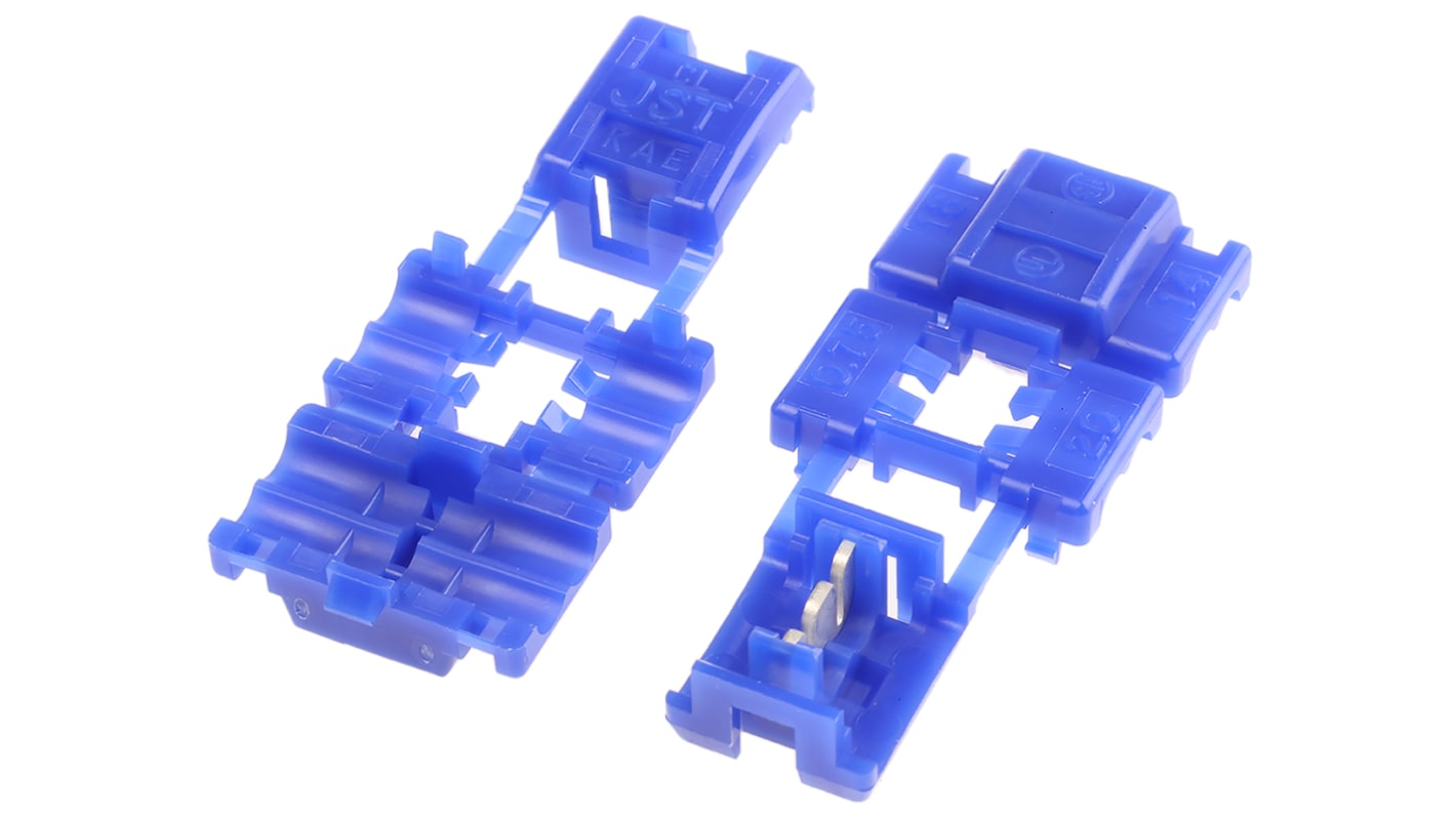 JST, CL Series Tap Wire Splice Connector, Blue, Insulated, Tin 18 → 14 AWG