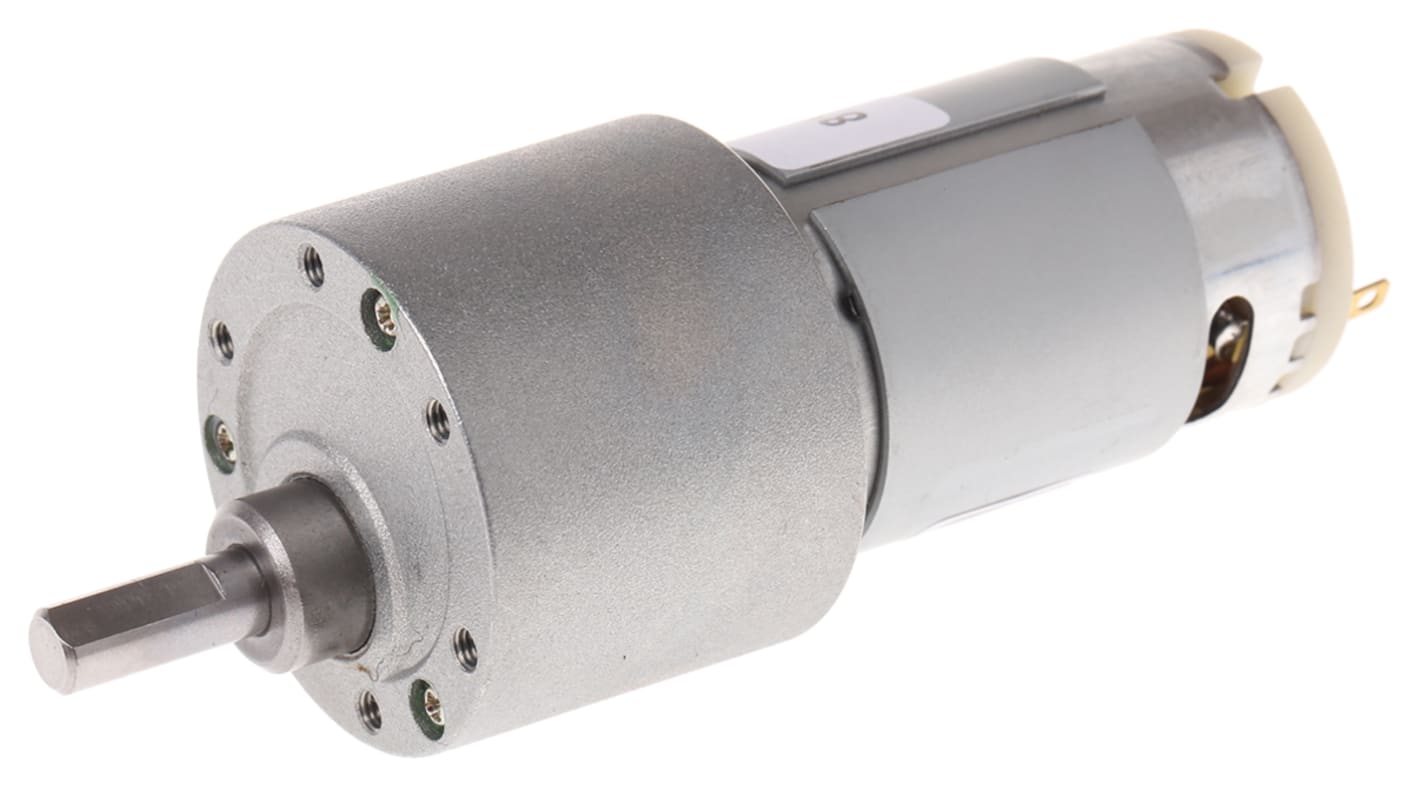 RS PRO Geared DC Motor, 7 W, 4.5 → 15 V dc, 114 gcm, 7300 rpm, 6mm Shaft Diameter