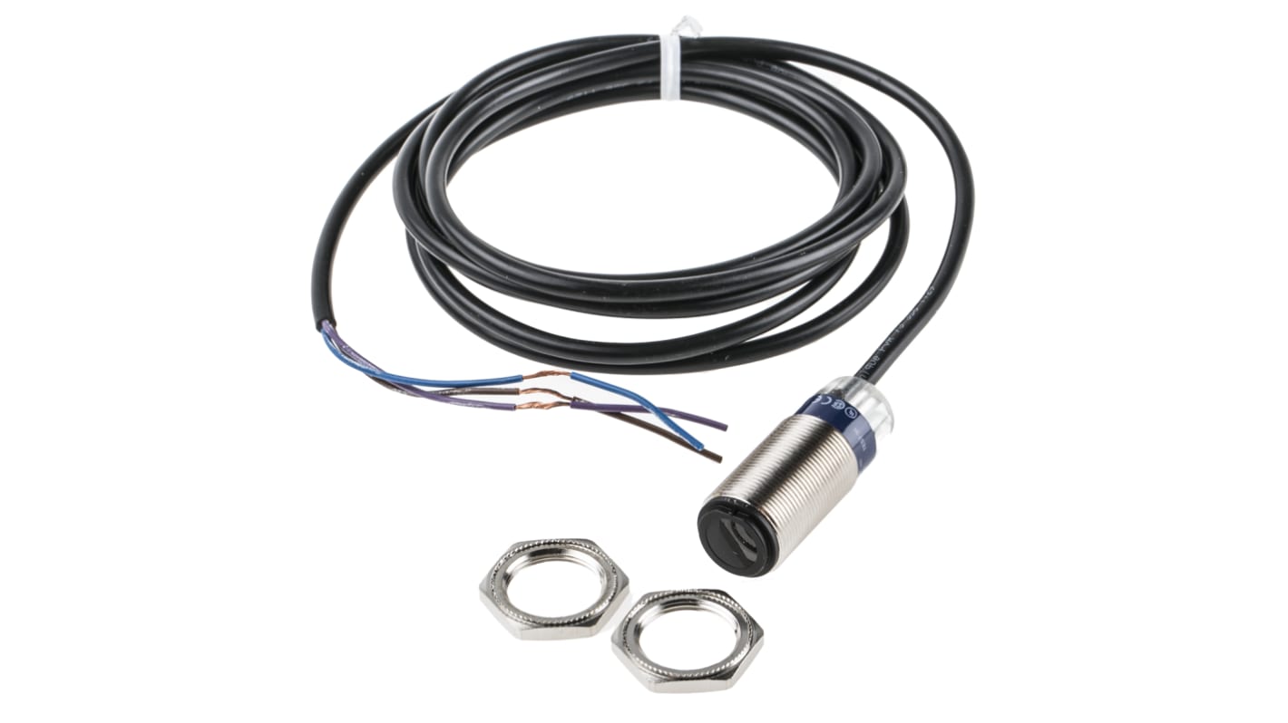 Rs-Online Sensore fotoelettrico Cilindrico Telemecanique Sensors a fascio diretto rilevamento 15 m uscita Stato solido