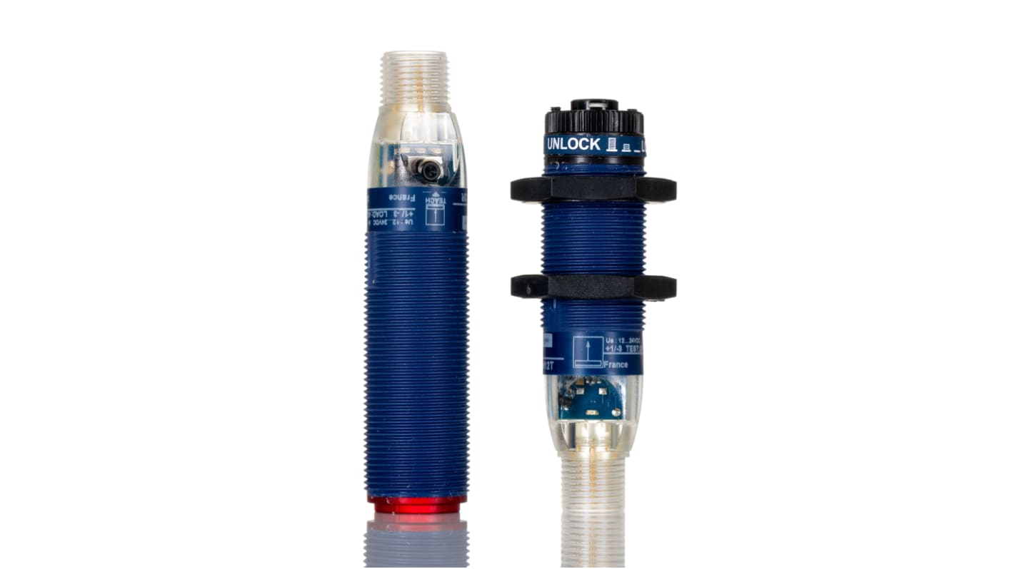 Rs-Online Sensore fotoelettrico Cilindrico Telemecanique Sensors a fascio diretto rilevamento 100 m uscita PNP