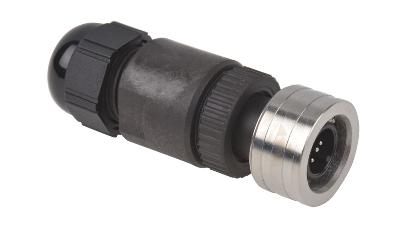 Brad from Molex Circular Connector, 5 Contacts, Cable Mount, M12 Connector, Plug, Male, IP69K, Ultra-Lock Series