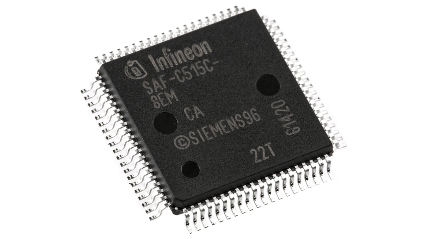Infineon C515C系列单片机, 8051内核, 80针, MQFP封装, 1CAN通道