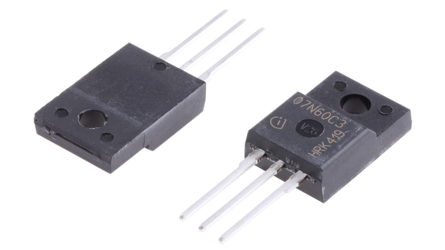 Infineon N沟道增强型MOS管, Vds=650 V, 7.3 A, TO-220 FP, 通孔安装, 3引脚, CoolMOS™ C3系列