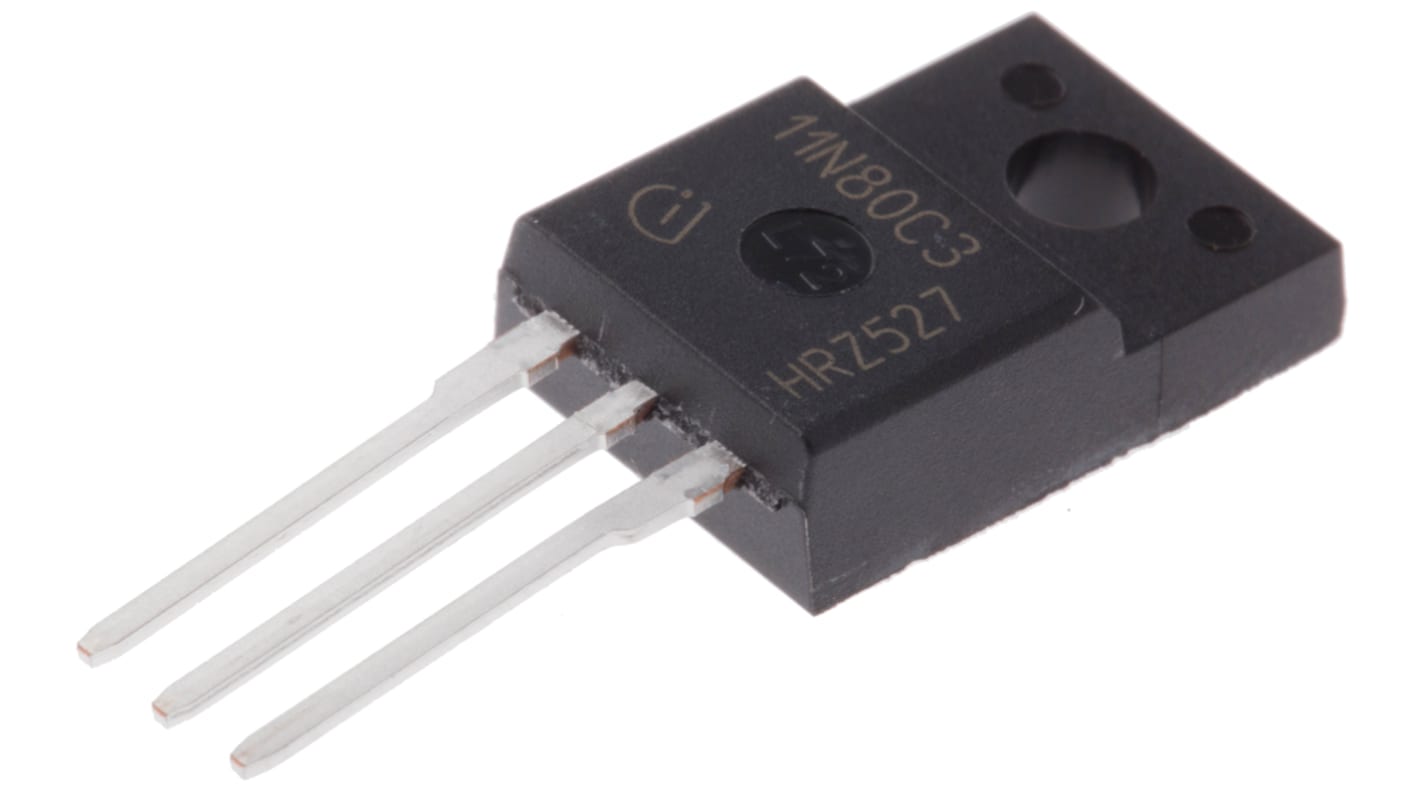Infineon N沟道增强型MOS管, Vds=800 V, 11 A, TO-220, 通孔安装, 3引脚, CoolMOS™ C3系列