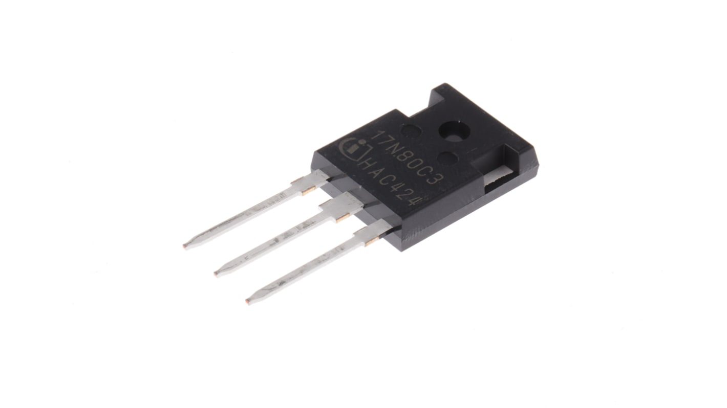 N-Channel MOSFET, 17 A, 800 V, 3-Pin TO-247 Infineon SPW17N80C3FKSA1