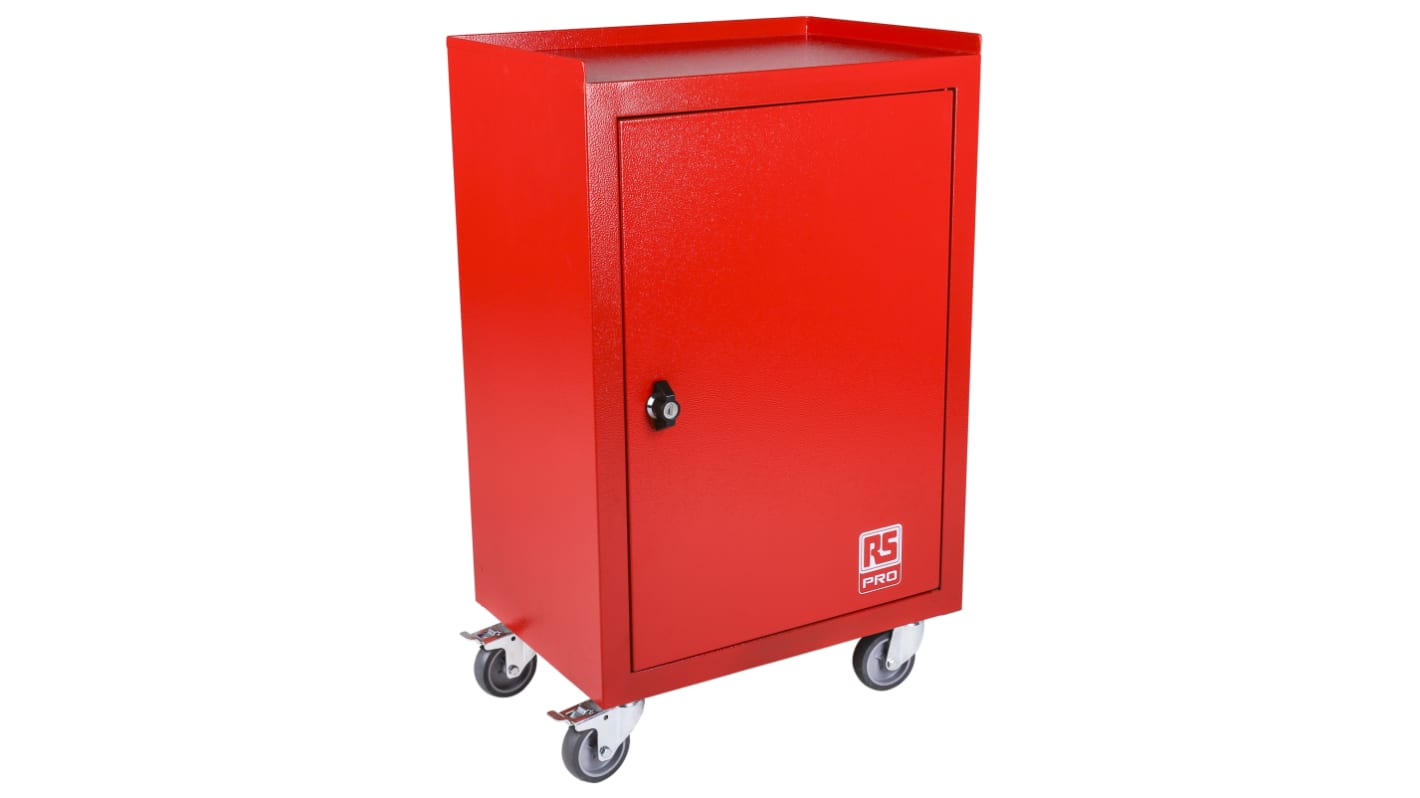 RS PRO Stahl Werkzeugschrank mit Rollen, 730mm x 450mm x 310mm