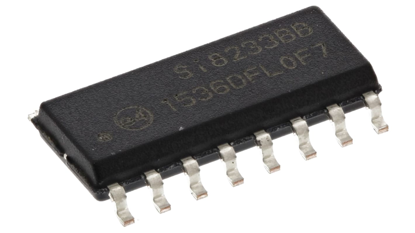 Silicon Labs Si8233BB-C-IS1 Dual Isolated Gate Driver MOSFET Power Driver, 4A 16-Pin, SOIC