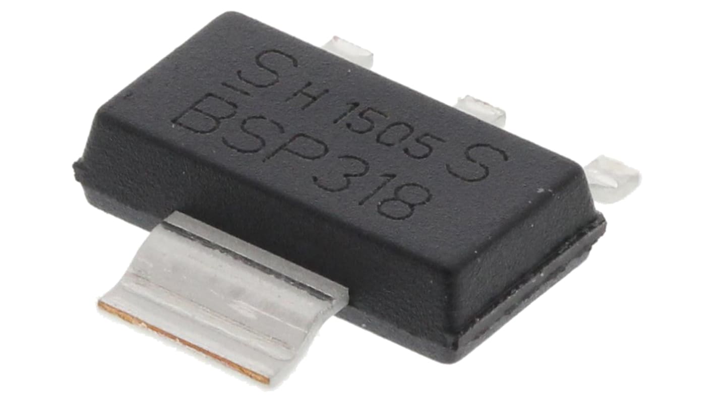 N-Channel MOSFET, 2.6 A, 60 V, 3-Pin SOT-223 Infineon BSP318SH6327XTSA1