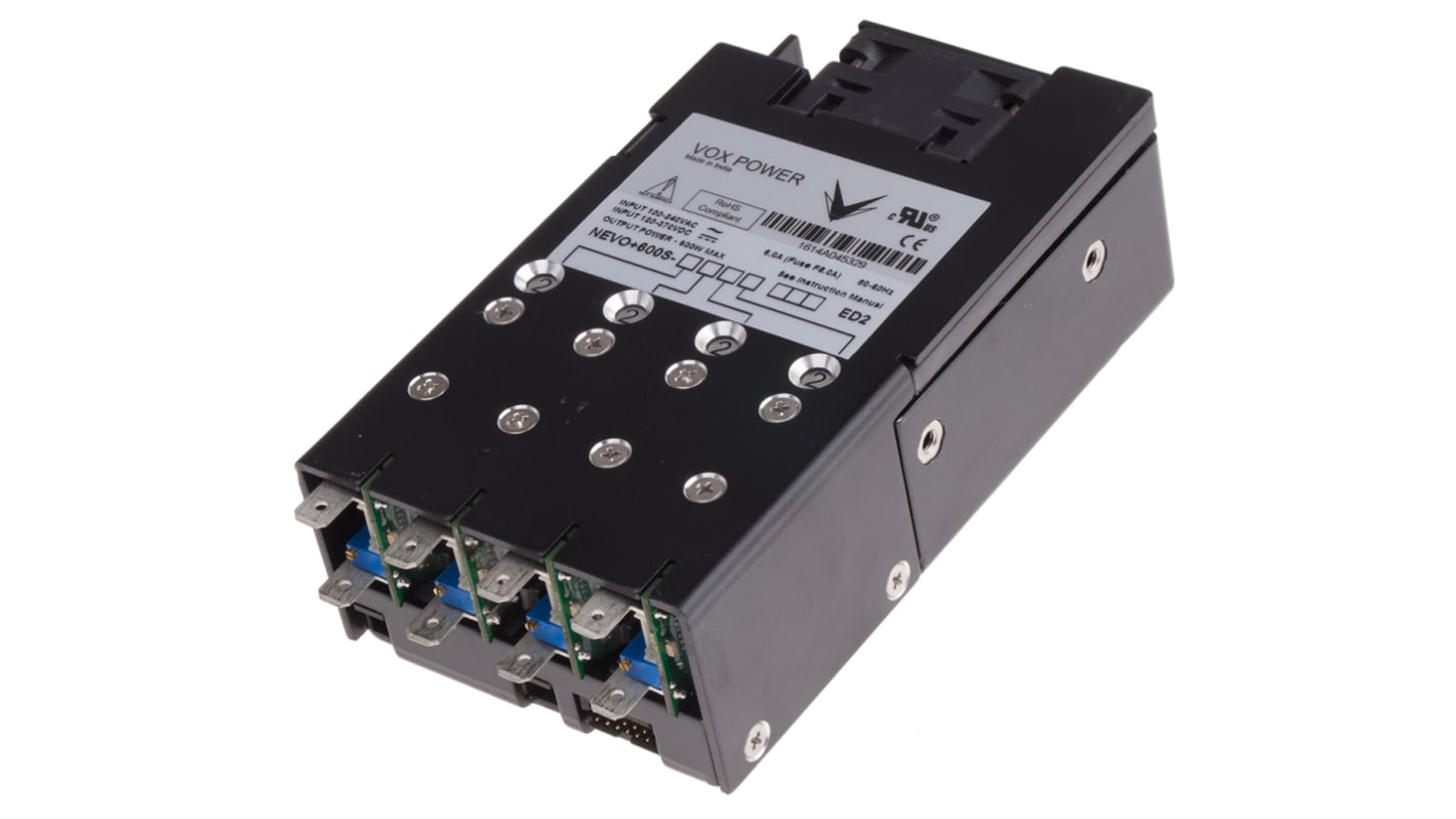 Vox Power Switching Power Supply, Nevo+600S-2-2-2-2, 12V dc, 15A, 600W, Quad Output, 120 → 370 V dc, 85 →