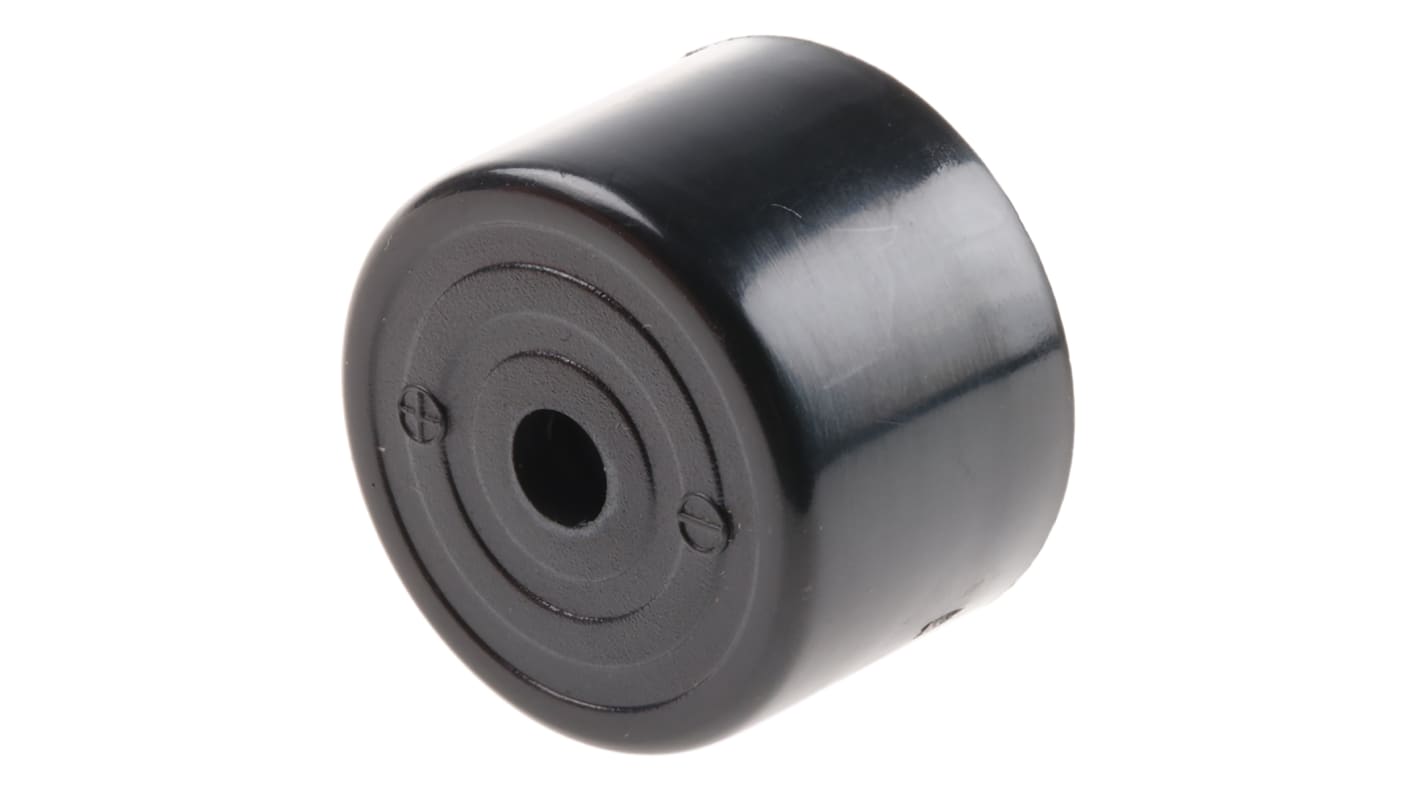 RS PRO 86dB Through Hole Continuous Internal Piezo Buzzer, 24.5 (Dia.) x 16mm, 3V dc Min, 20V dc Max