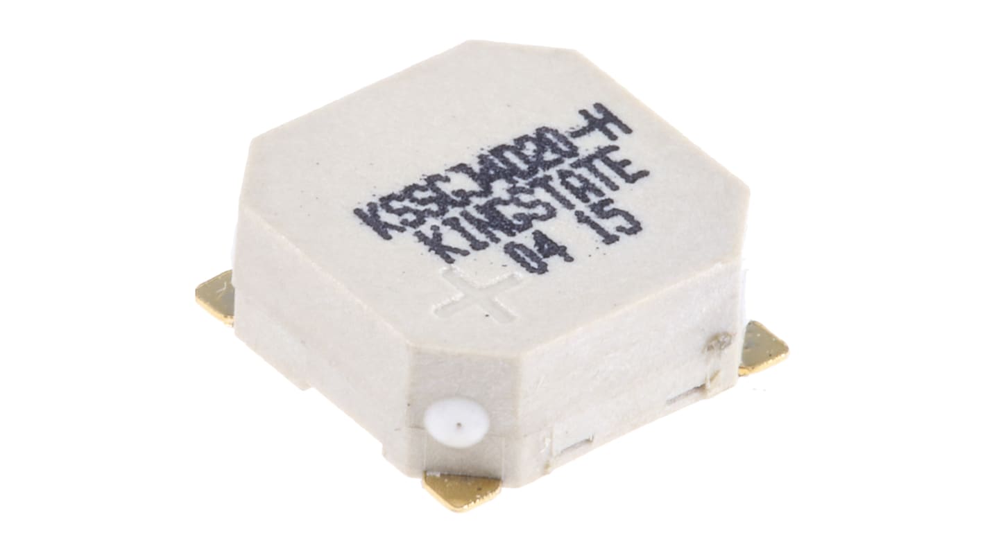 RS PRO 97dB SMD External Magnetic Buzzer Component, 8.5 x 8.5 x 3.2mm, 3V Min, 5V Max