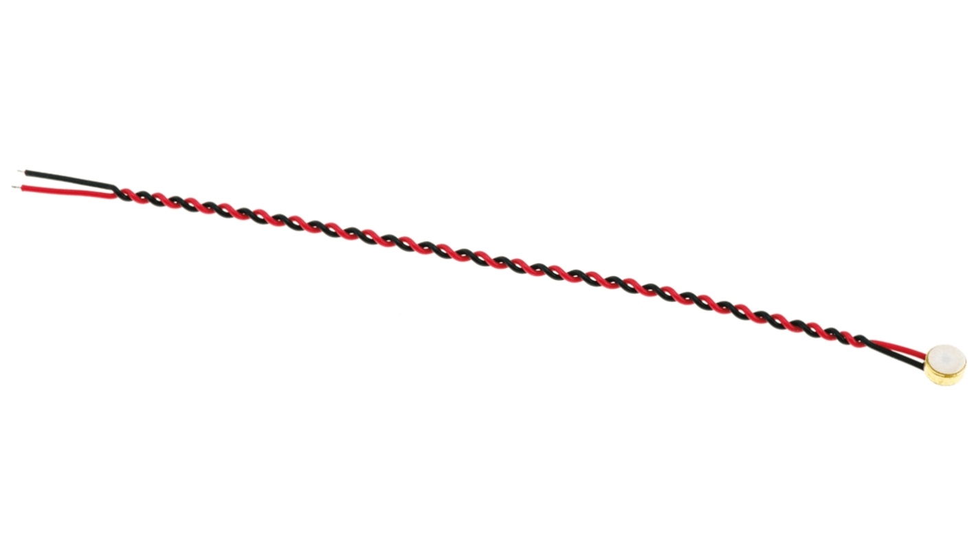 RS PRO Omni-Directional, Lead Wire 4mm Microphone Condenser -42dB