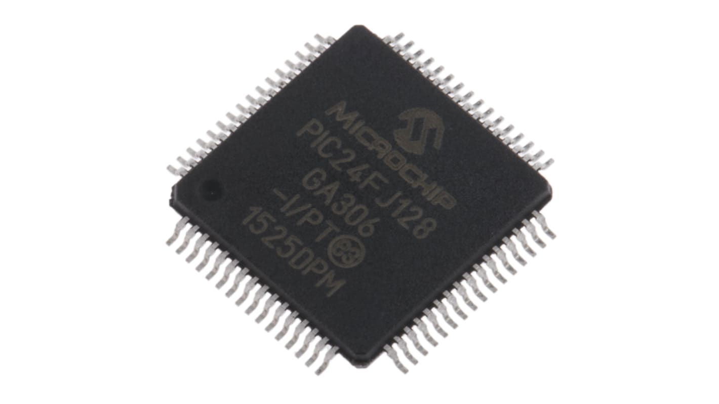 Microchip マイコン, PIC, 32MHz, 128 kB, フラッシュ, 64-Pin TQFP