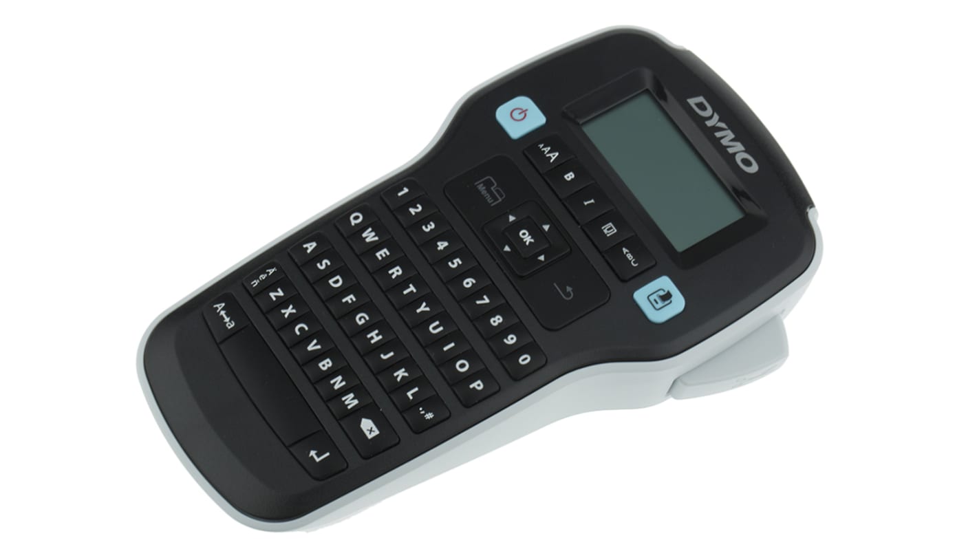 DYMO LabelManager 160 Etikettendrucker bis 12mm Etiketten 180dpi tragbar mit Tastatur, UK-Netzstecker  mit QWERTY