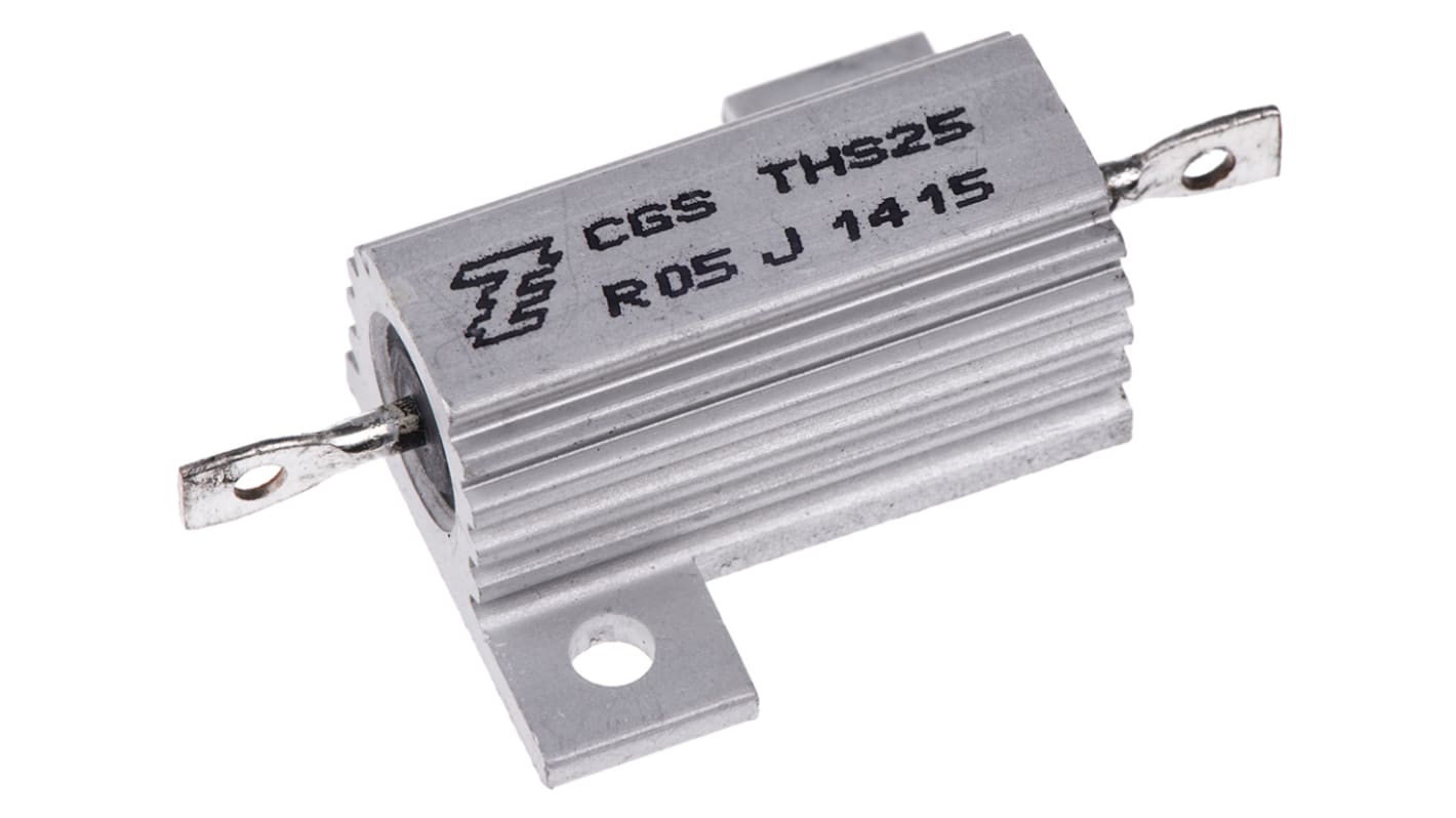 TE Connectivity, 50mΩ 25W Wire Wound Chassis Mount Resistor THS25R05J ±5%