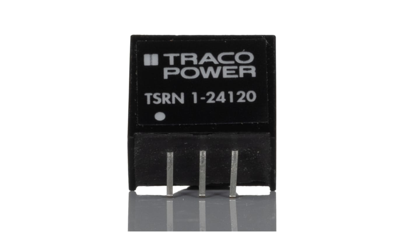 Regolatore switching TRACOPOWER, ingresso 13.5 → 36V cc, uscita ±12V cc, 1A