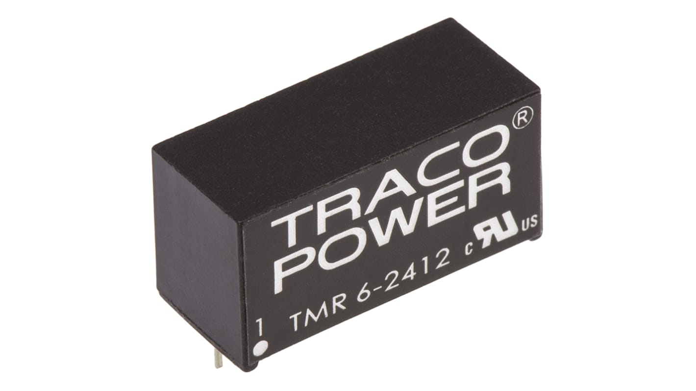 TRACOPOWER TMR 6 DC-DC Converter, 12V dc/ 500mA Output, 18 → 36 V dc Input, 6W, Through Hole, +70°C Max Temp