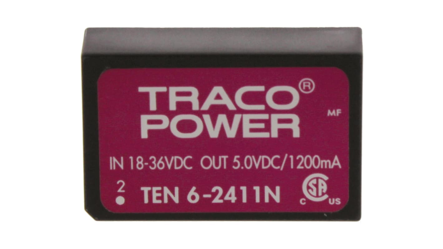 Convertidor dc-dc 6W, Salida 5V dc, 1.2A, ±1.2%