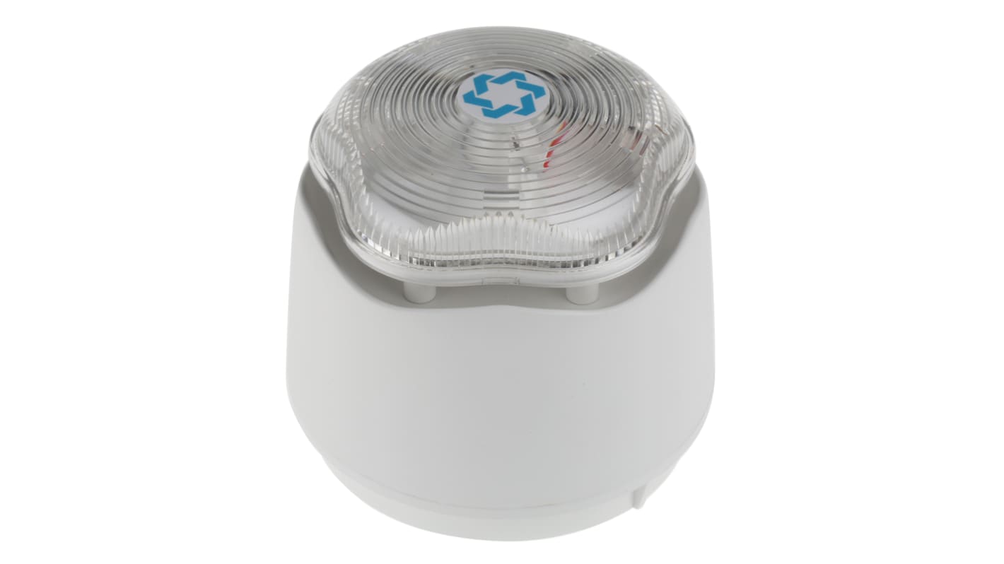 Hosiden Besson 声光报警器, 9 → 30 V dc电源, 1米外110dB, 最大110dB, 透明灯罩, 白色外壳, Banshee Excel Lite系列