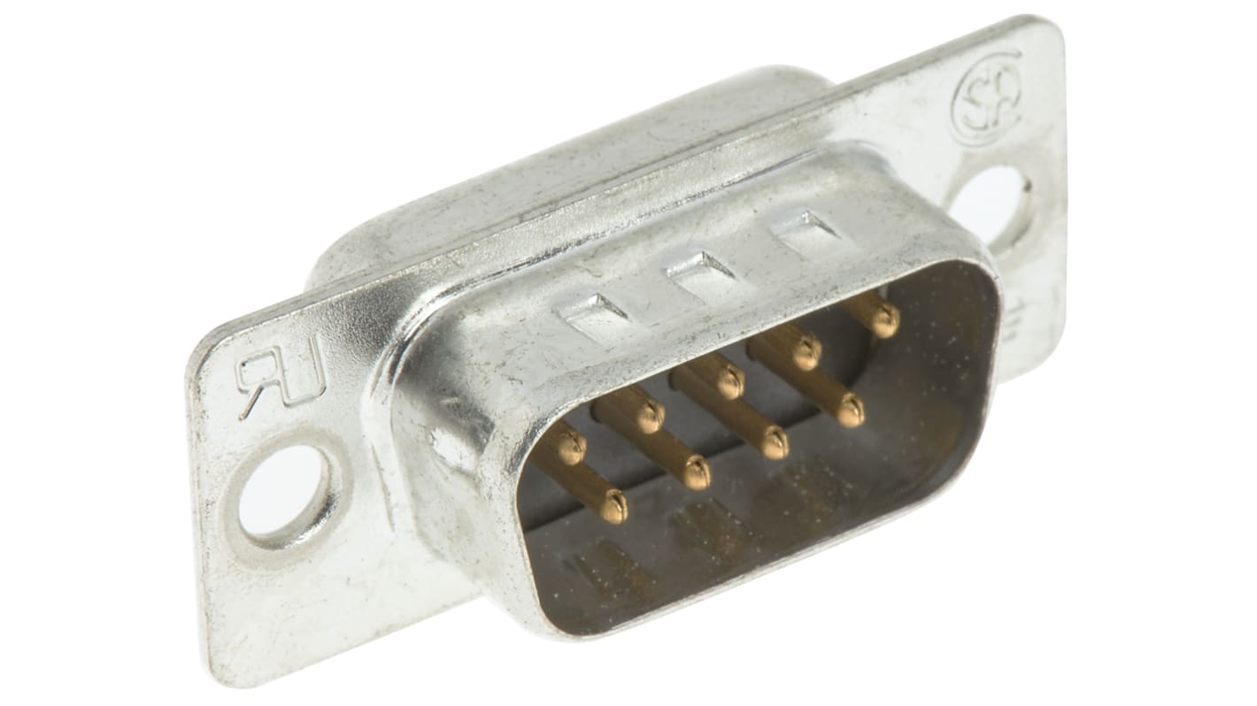 TE Connectivity Amplimite HD-20 9 Way Cable Mount D-sub Connector Plug, 2.77mm Pitch