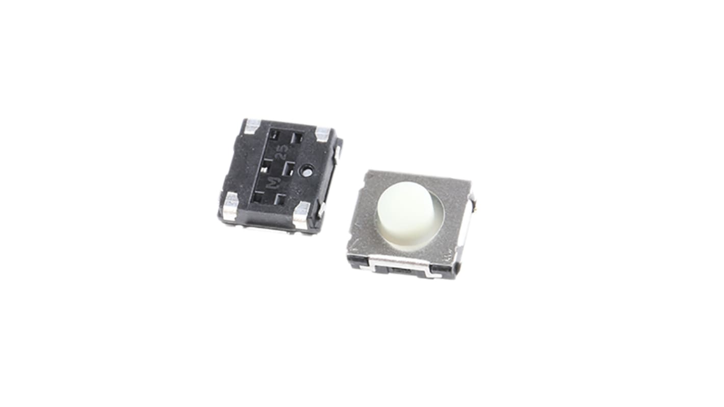 Panasonic White Push Plate Tactile Switch, SPST 20 mA 3.1mm