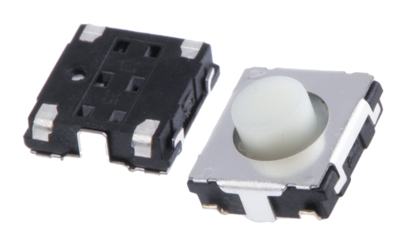 Panasonic White Push Plate Tactile Switch, SPST 20 mA 3.1mm