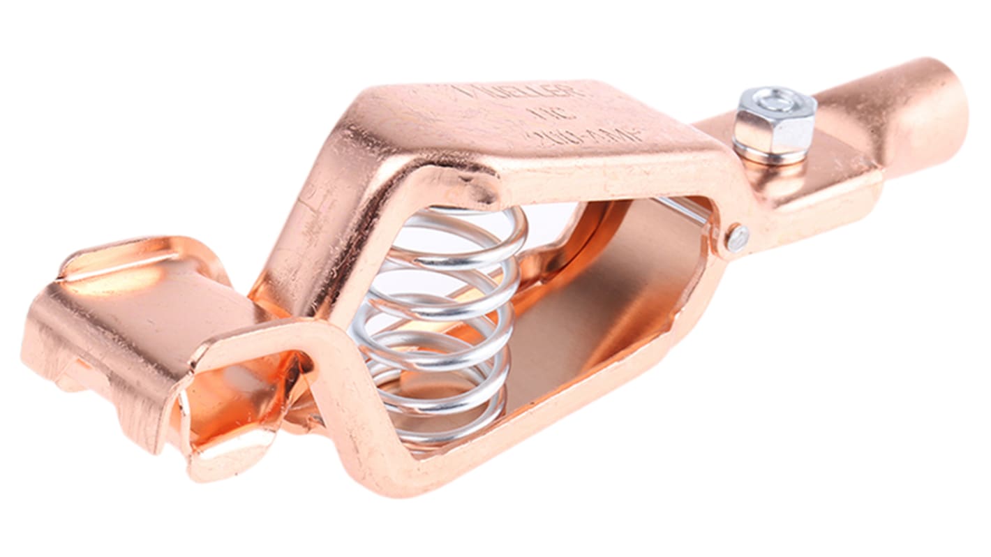 Mueller Electric Crocodile Clip, Copper Contact, 200A