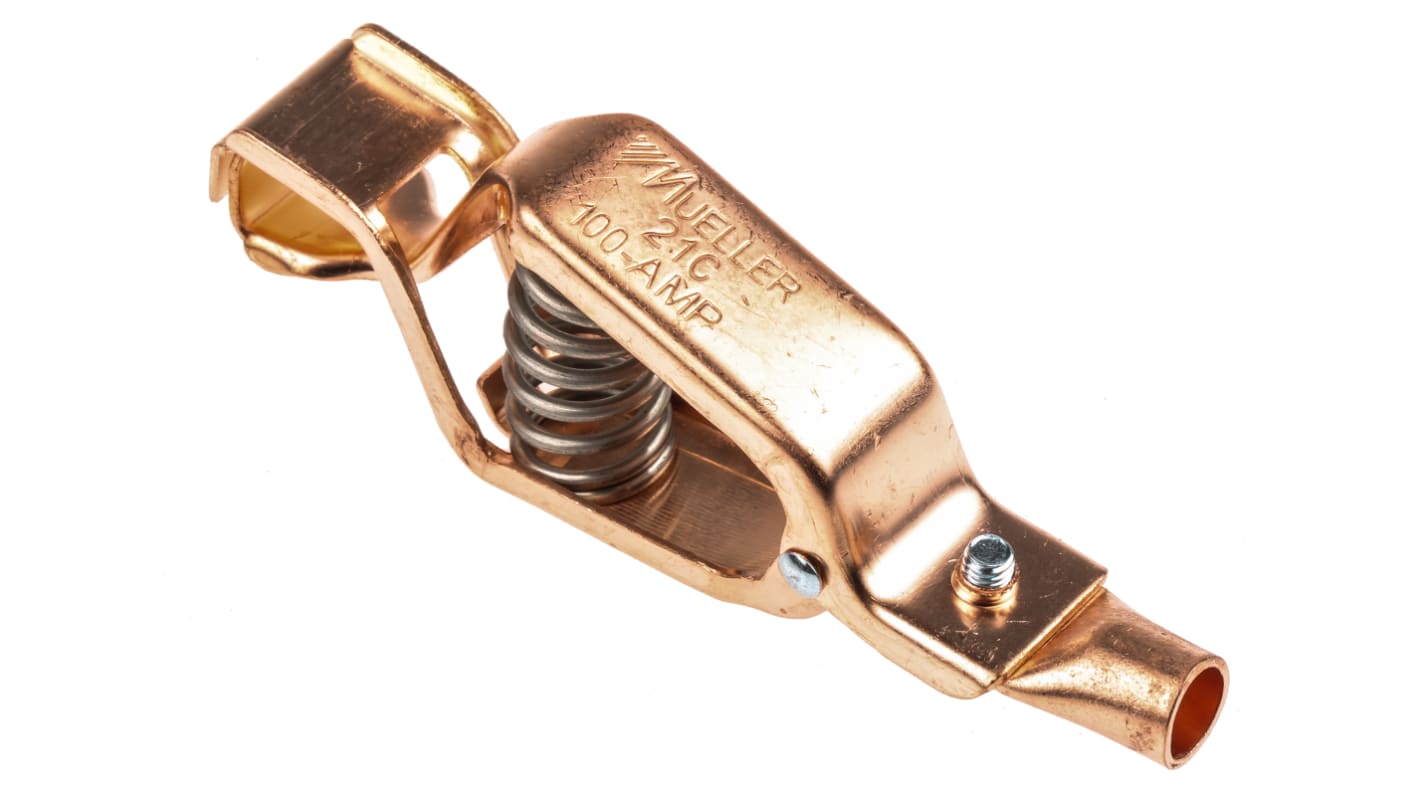 Mueller Electric Crocodile Clip, Copper Contact, 100A