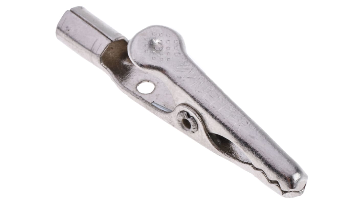 Mueller Electric 5A鳄鱼夹, 5mm开口, 镀镍钢触点