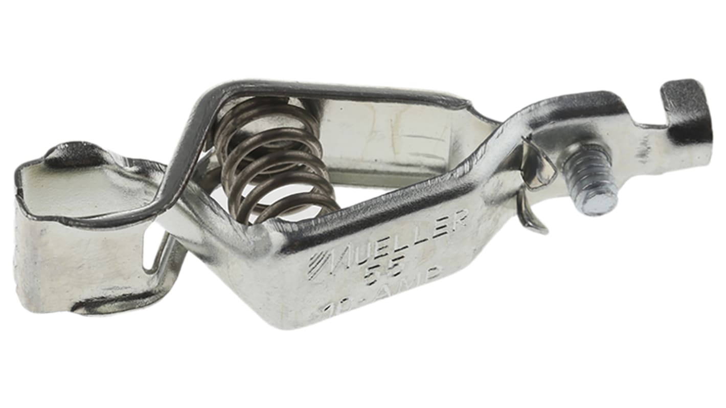 Pinzas de cocodrilo, Acero Chapado en Zinc, 10A, Apertura de mordaza 11mm, No