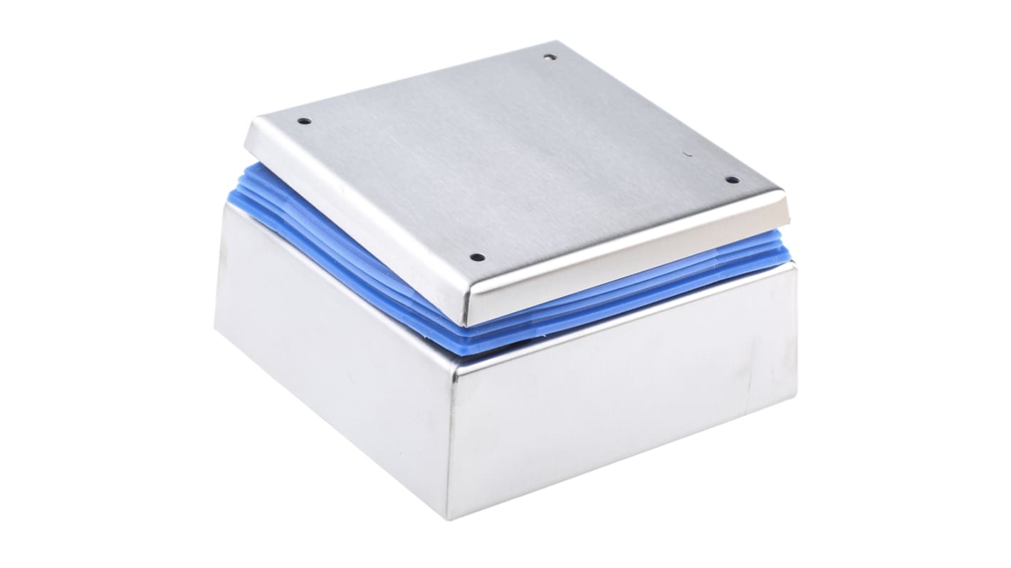 Rittal 食品工业接线盒, 不锈钢主体, RAL 5010, 快速释放锁, IP66，IPX9, 150 mm高x150 mm宽x80mm深, HD系列