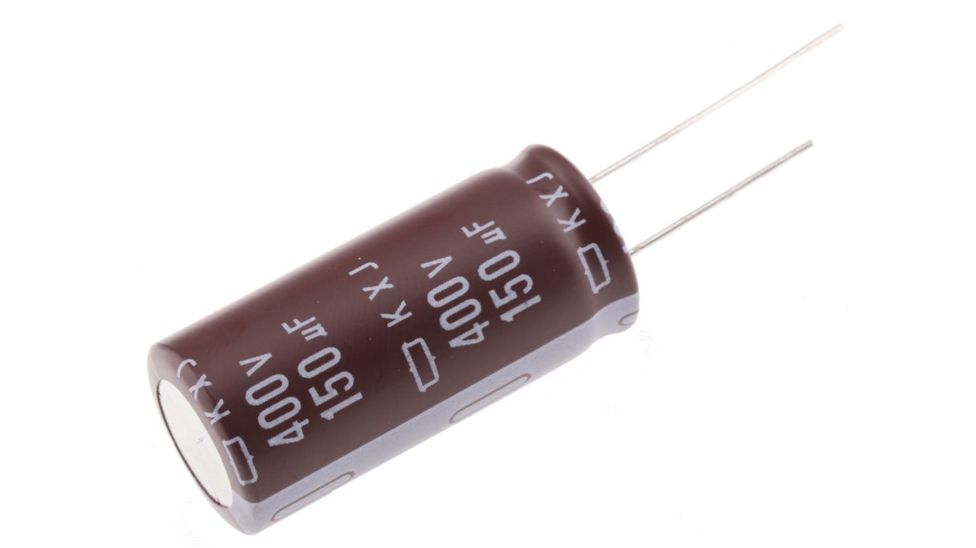 CHEMI-CON 150μF Aluminium Electrolytic Capacitor 400V dc, Radial, Through Hole - EKXJ401ELL151MM40S