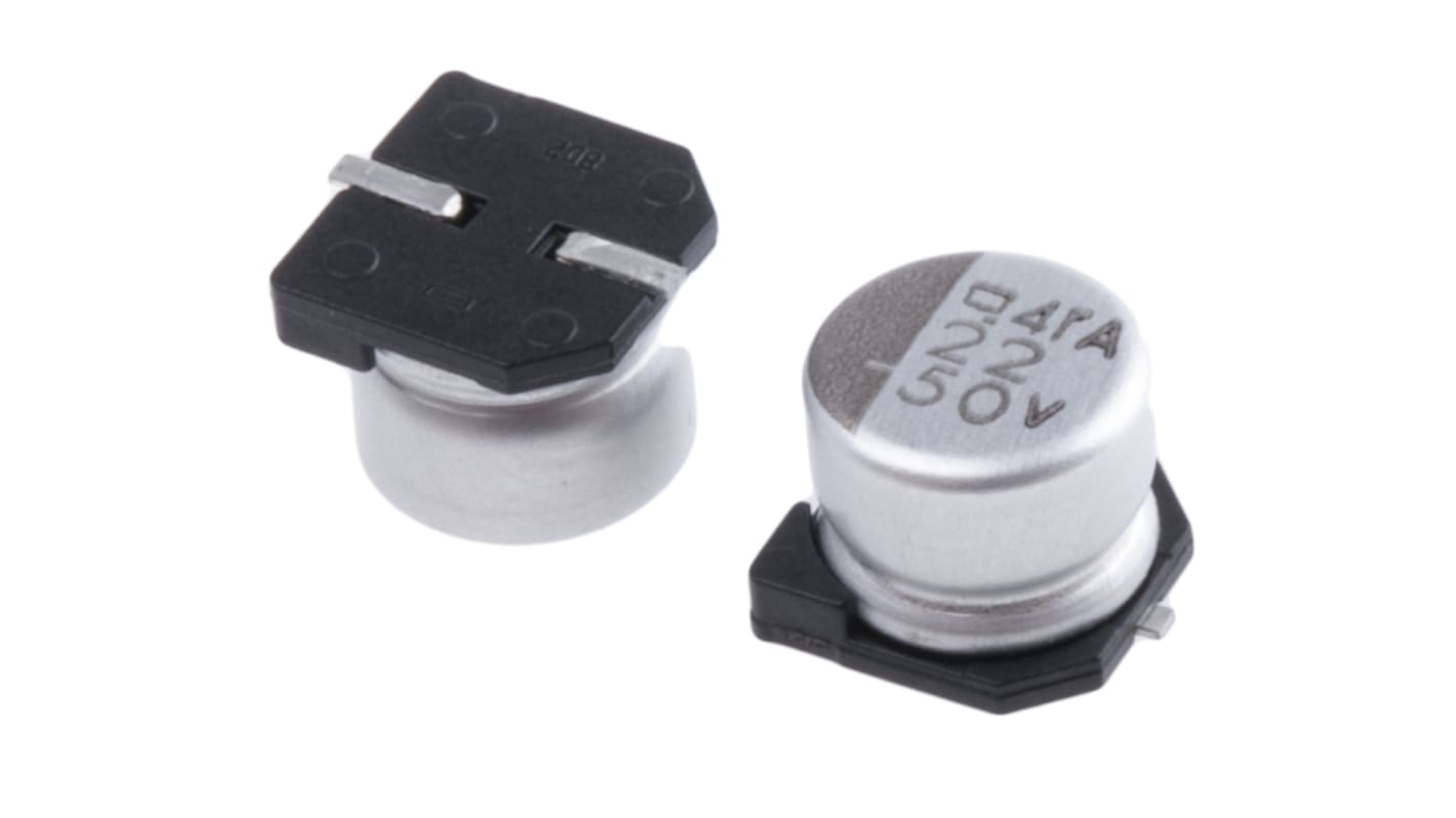 CHEMI-CON MVA, SMD Aluminium-Elektrolyt Kondensator 22μF ±20% / 50V dc, Ø 6.3mm x 5.2mm, +85°C