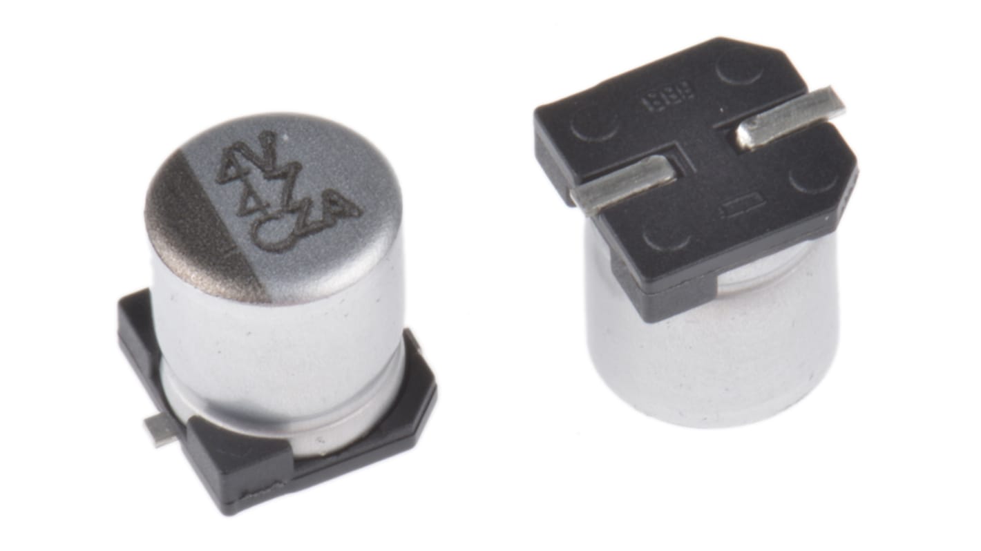 Condensatore CHEMI-CON, serie MZA, 47μF, 16V cc, ±20%, +105°C, SMD