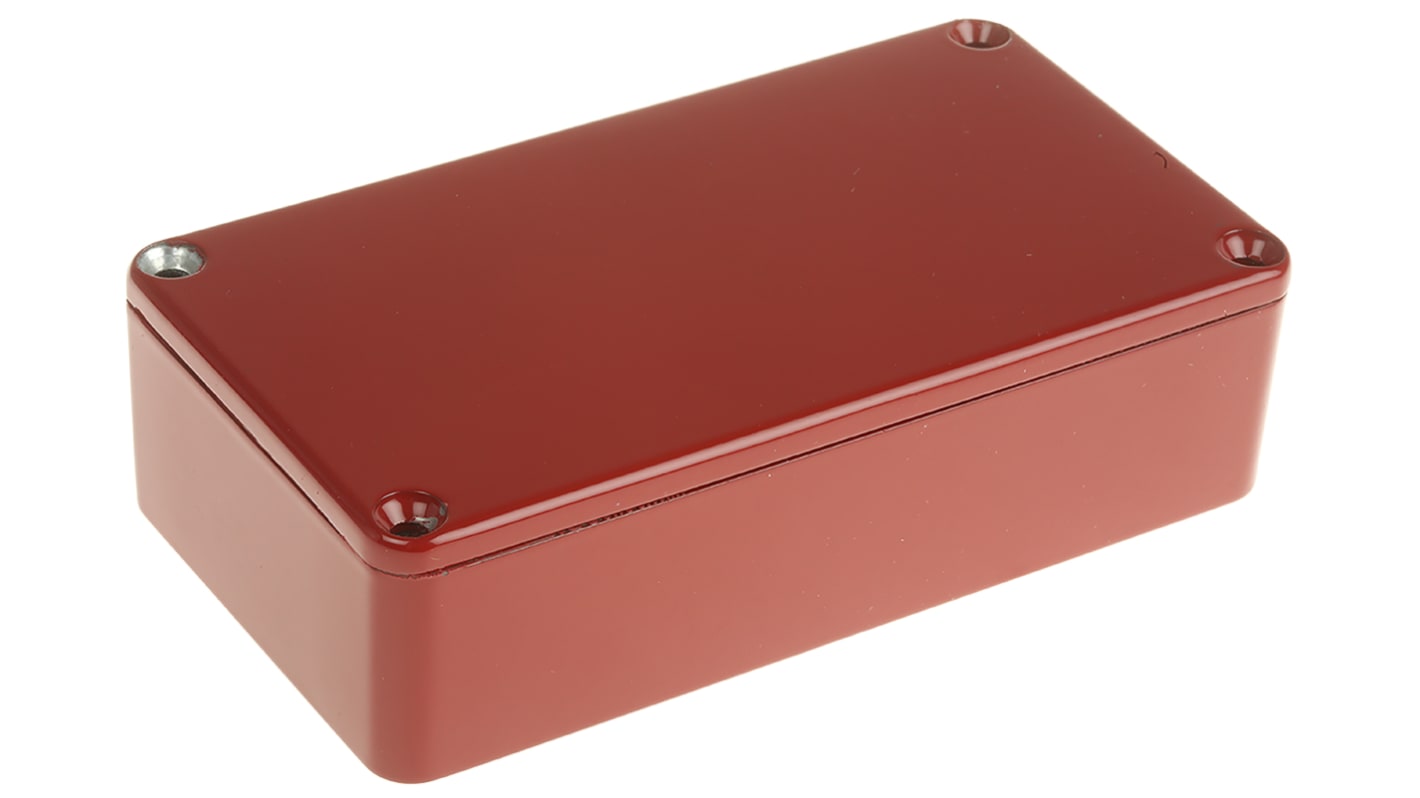 Hammond 1590 Series Red Die Cast Aluminium Enclosure, IP54, Red Lid, 113 x 60 x 31mm