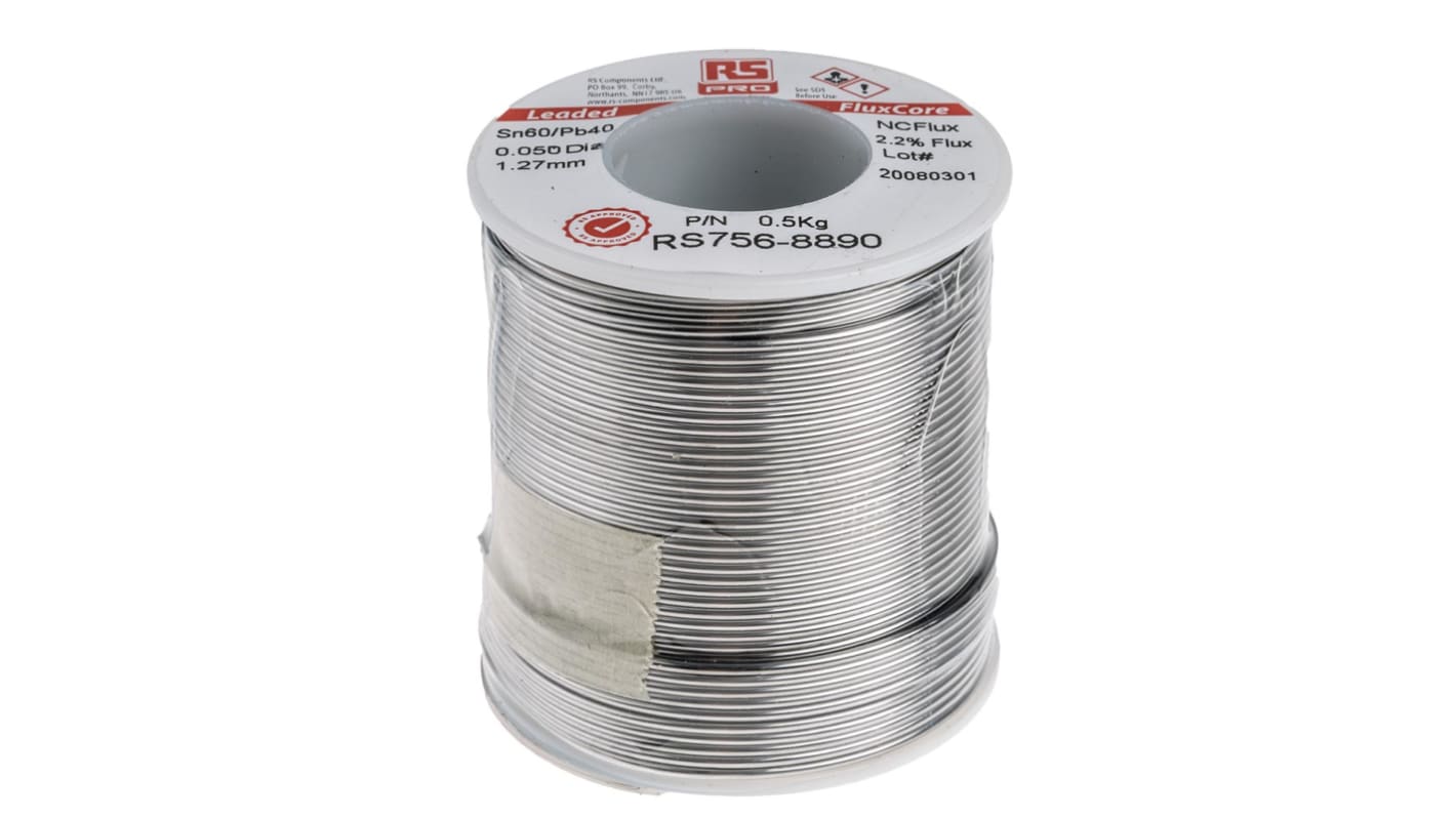 RS PRO Wire, 1.27mm Lead solder, 183°C Melting Point