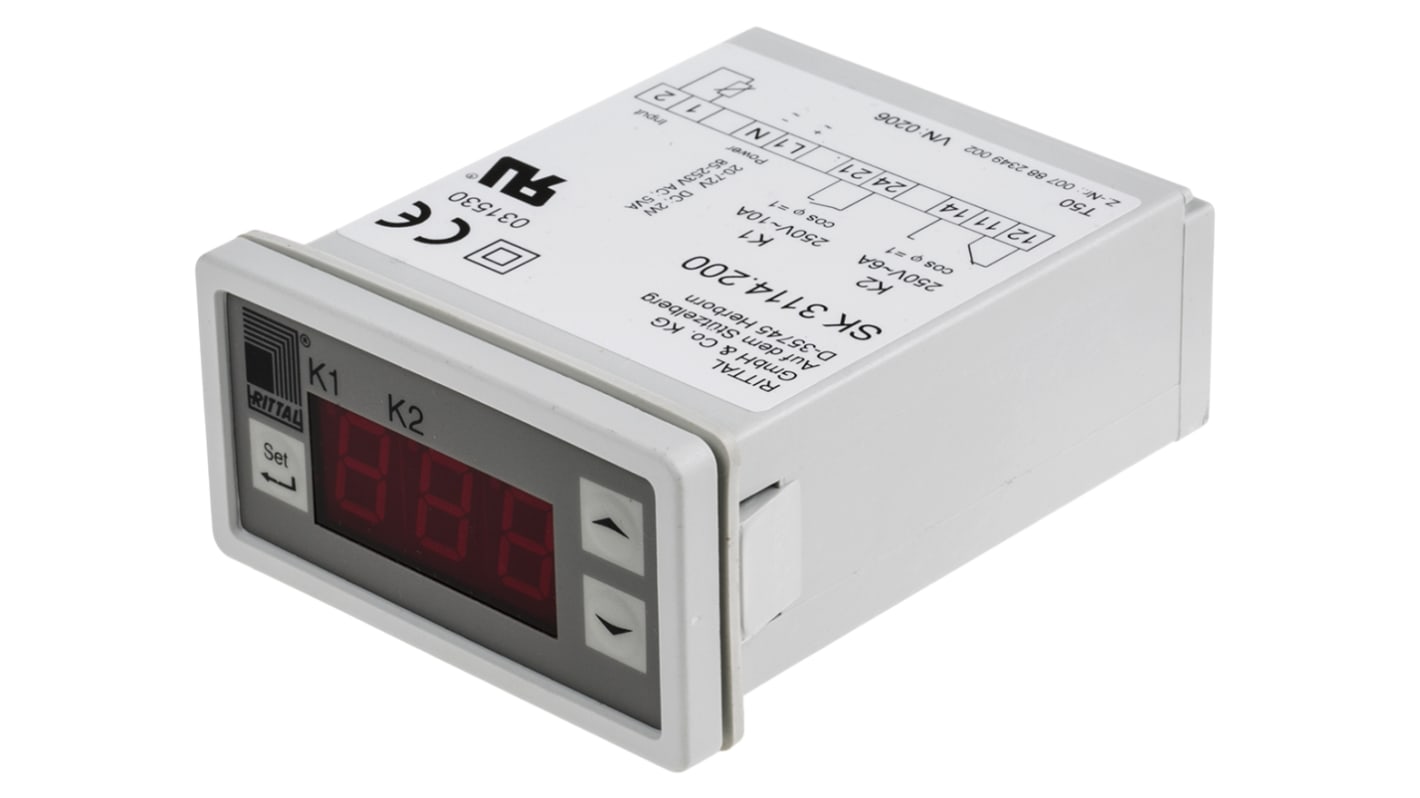 Rittal 机柜温控器, +5 → +55 °C, 230 V 交流、24 V 直流, 转换, SK系列