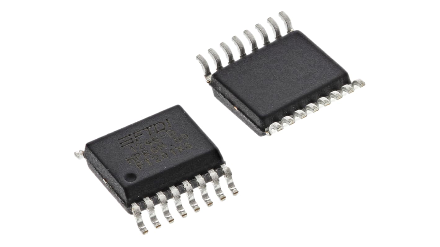 FTDI Chip UART SIE, UART 512B 512B 3.4Mbit/s 16-Pin SSOP 5 V