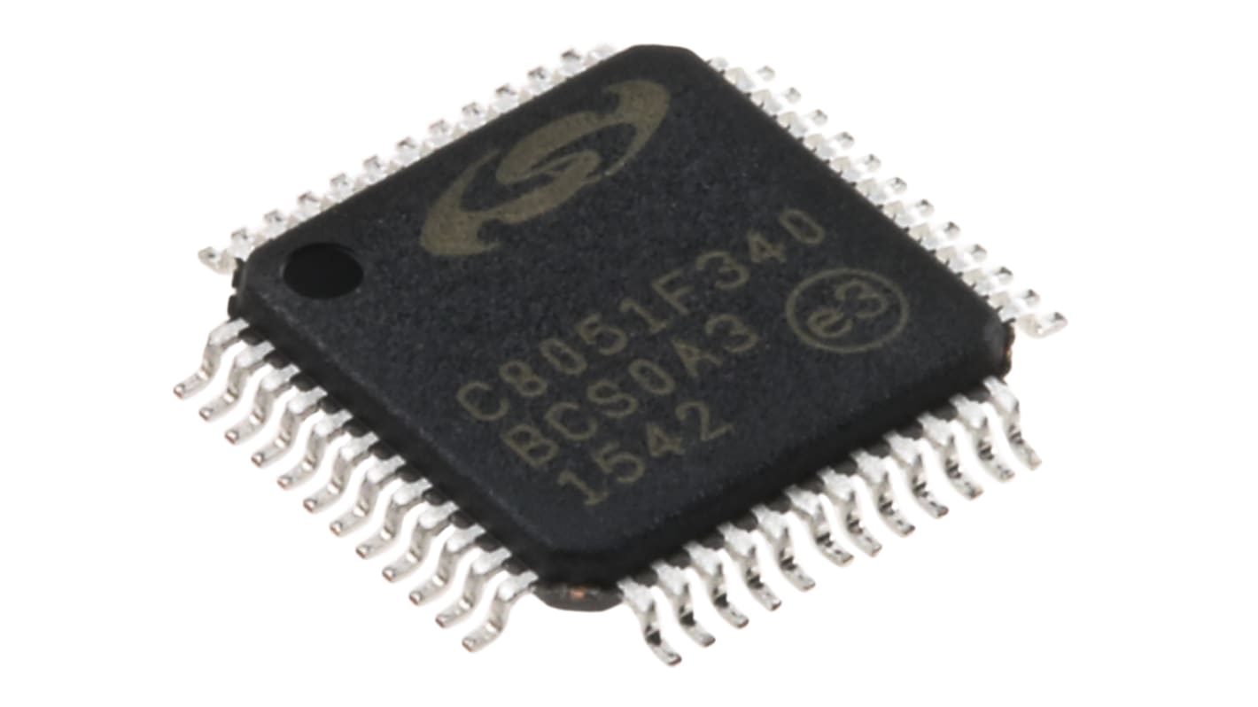 Silicon Labs C8051F340-GQ, 8bit 8051 Microcontroller, C8051F, 48MHz, 64 kB Flash, 48-Pin TQFP