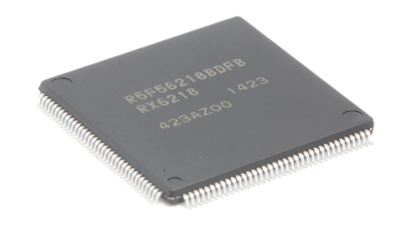 Renesas Electronics R5F56218BDFB#V0, 32bit RX Microcontroller, RX600, 100MHz, 512 kB Flash, 144-Pin LFQFP
