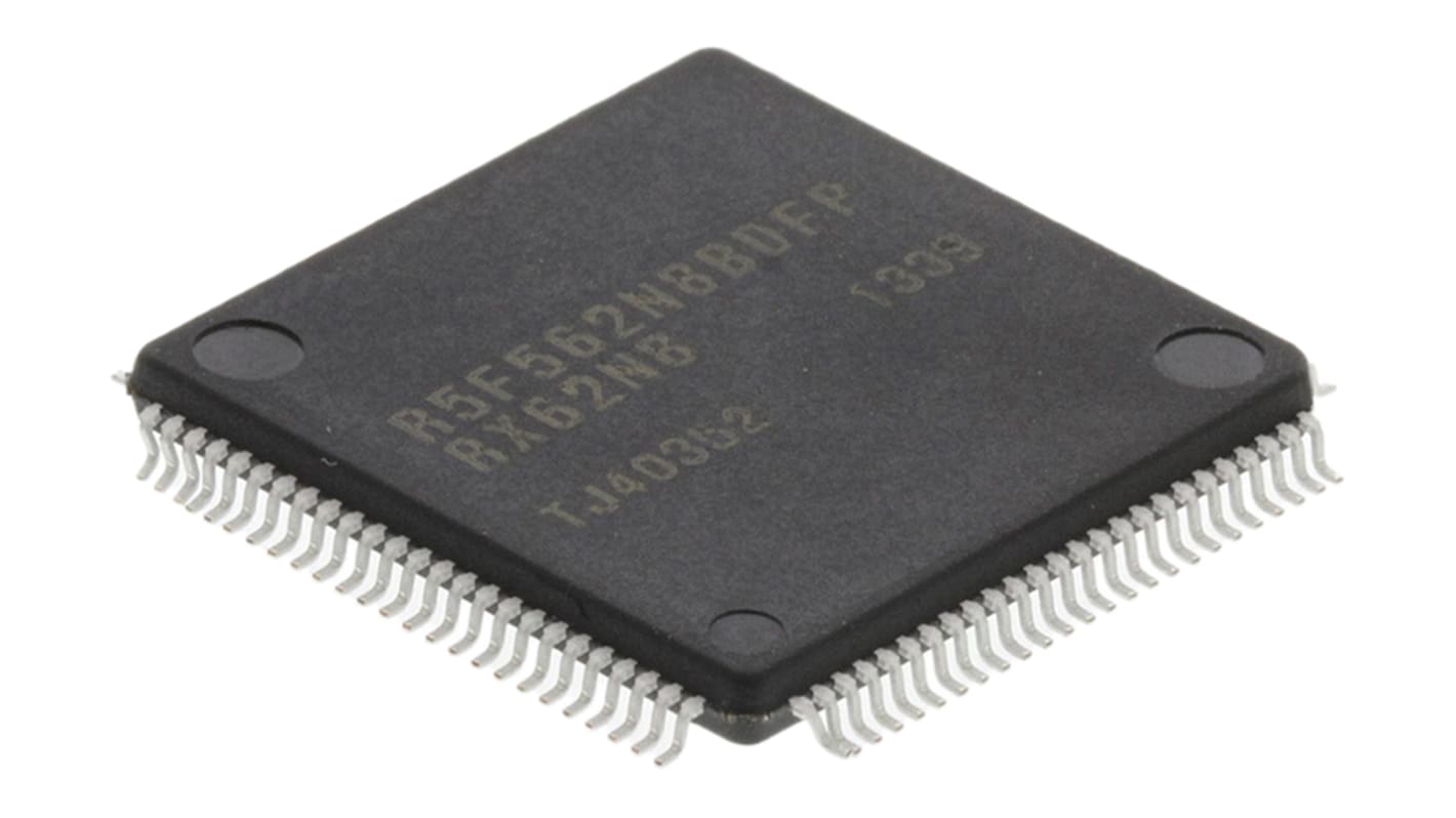 Microcontrôleur, 32bit, 96 Ko RAM, 512 Ko, 100MHz, LFQFP 100, série RX600