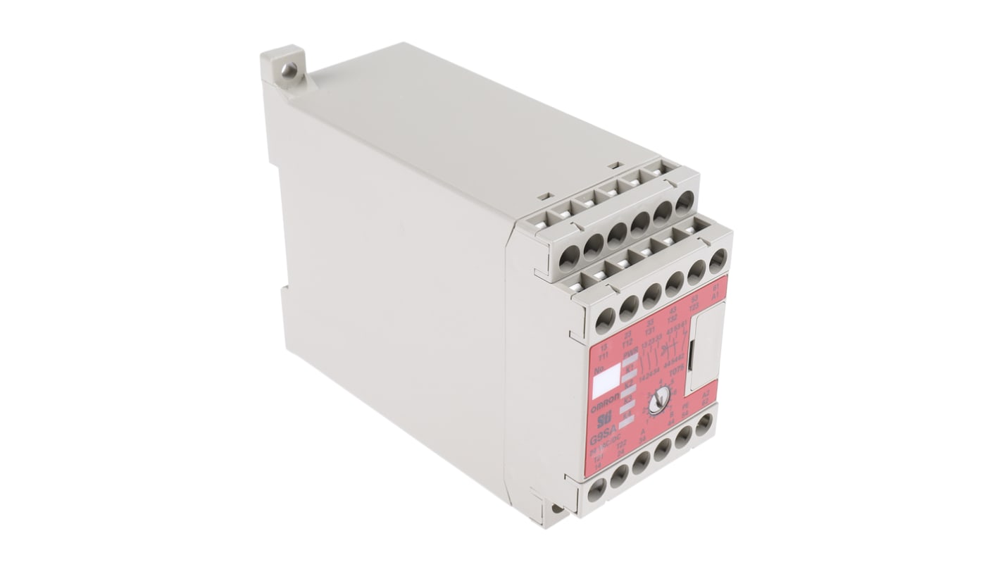 オムロン セーフティリレー, 24V ac/dc, 安全接点:3, 緊急停止 オムロン セーフティリレー, 24V ac/dc, 安全接点:3, 緊急停止