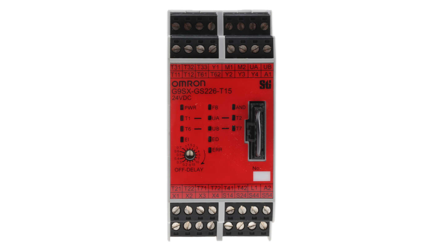 Omron Dual-Channel Safety Switch/Interlock Safety Relay, 24V dc