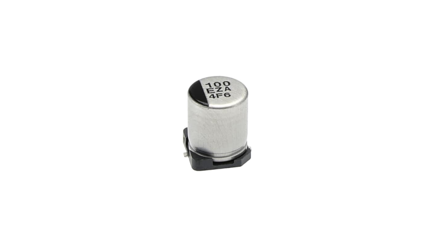 Panasonic 100μF Surface Mount Polymer Capacitor, 25V dc