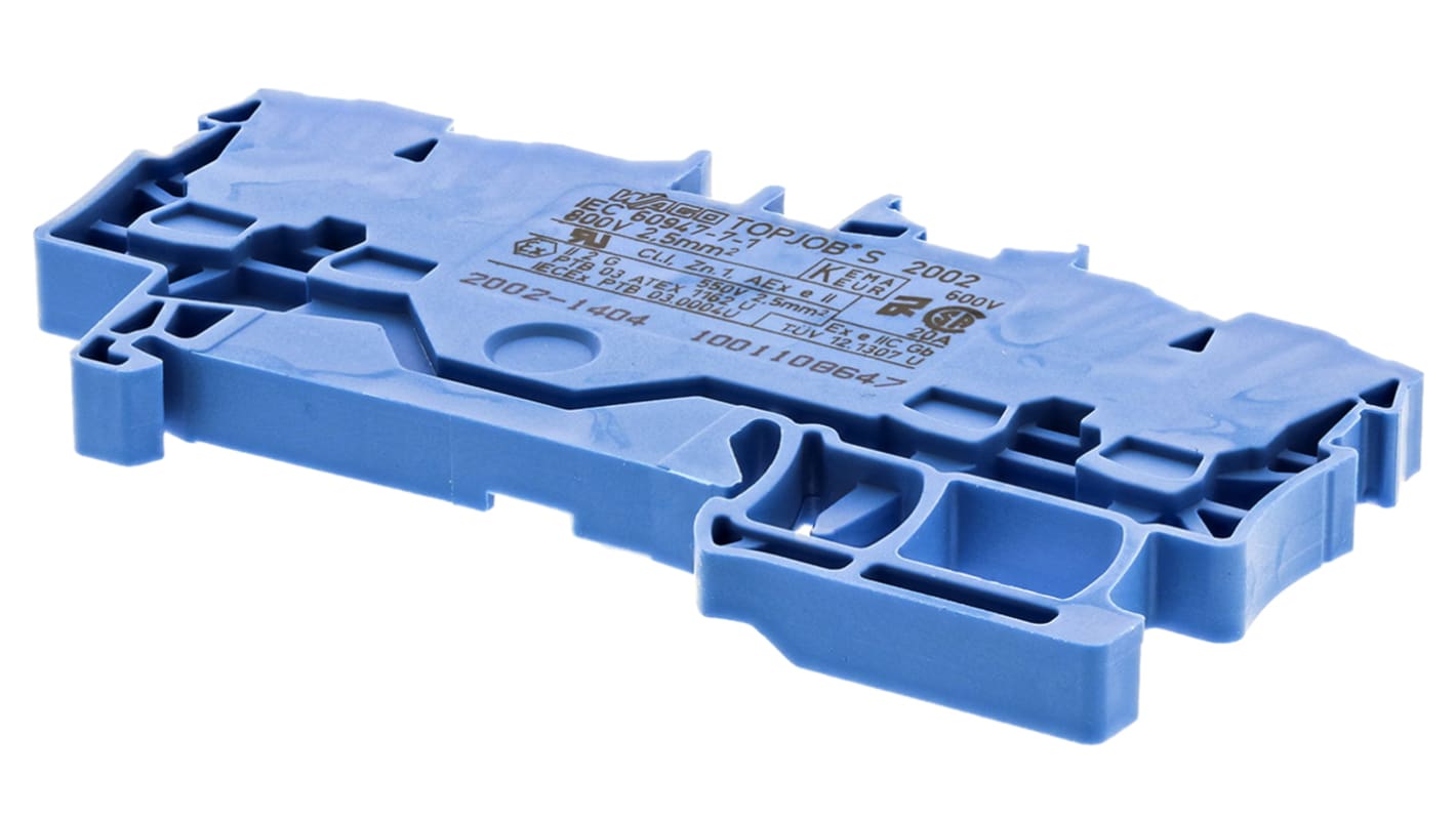 Morsettiera passante WAGO, Blu, livello Singolo, , 24A