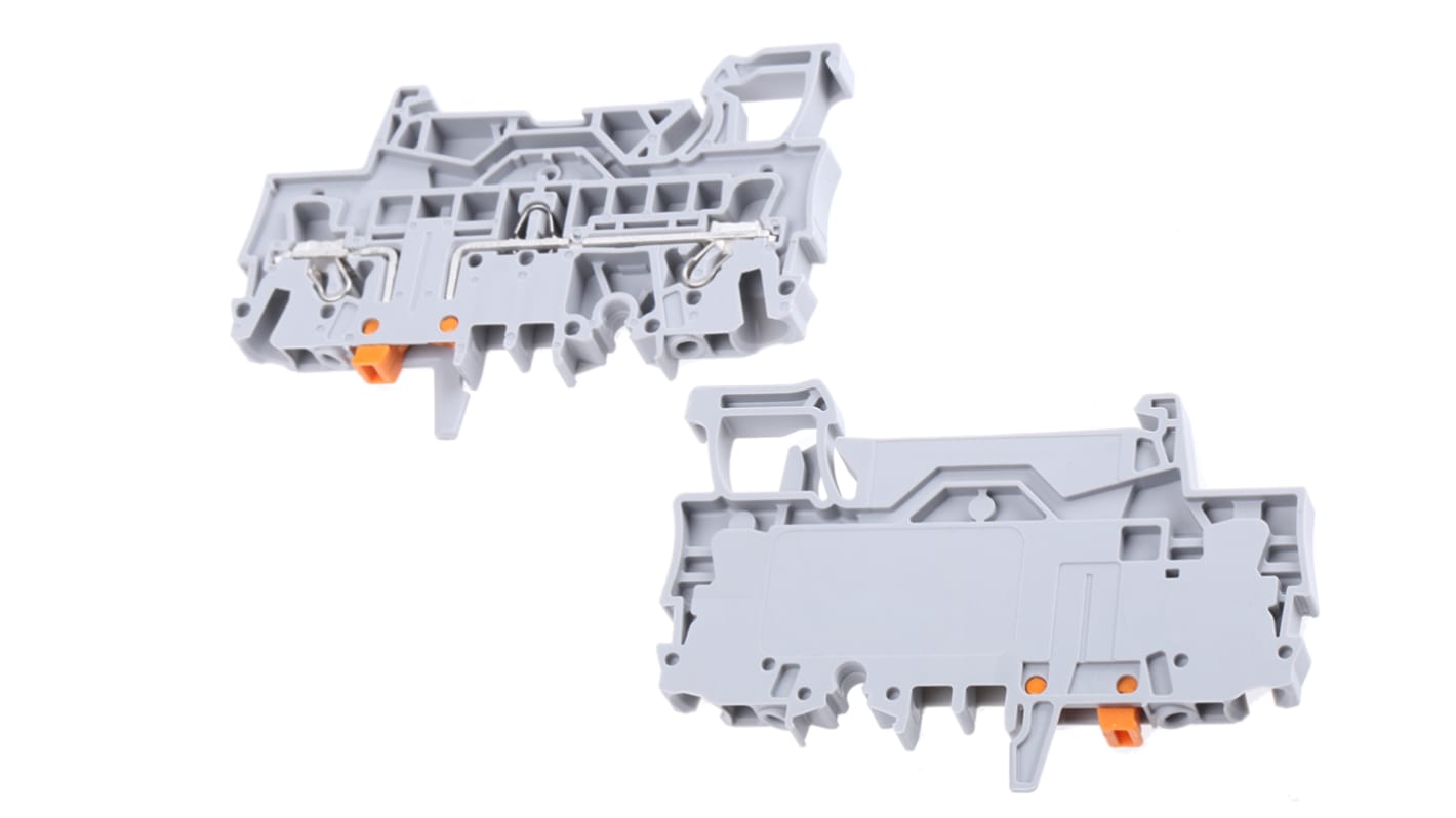 WAGO 2002-1671/401-000 TOPJOB S, 2002 Series Grey, 2.5mm², Single-Level, Push-In Cage Clamp Termination, ATEX, IECEx
