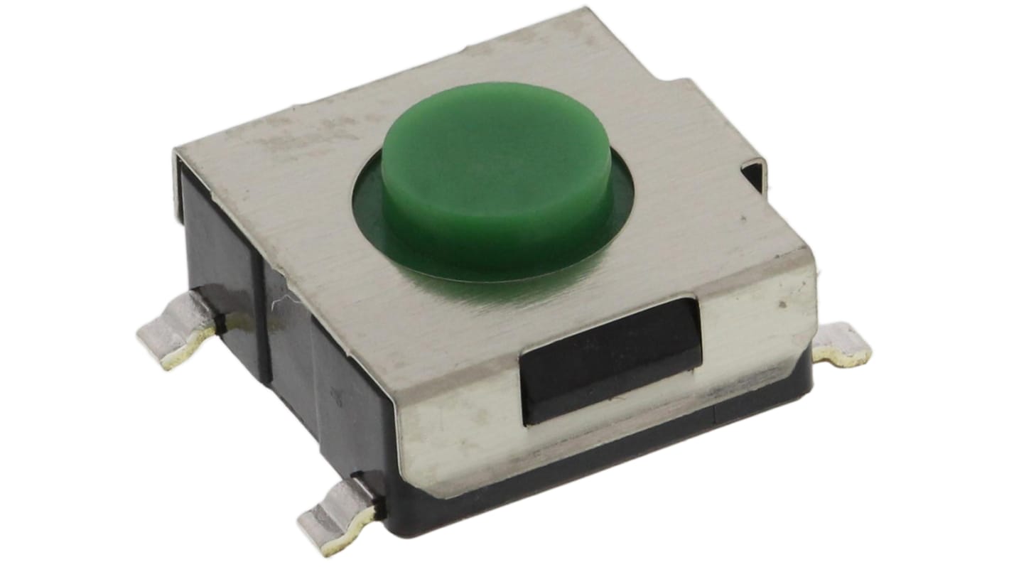 Alps Alpine Green Stem Tactile Switch, SPST 50 mA @ 12 V dc 3.1mm Surface Mount