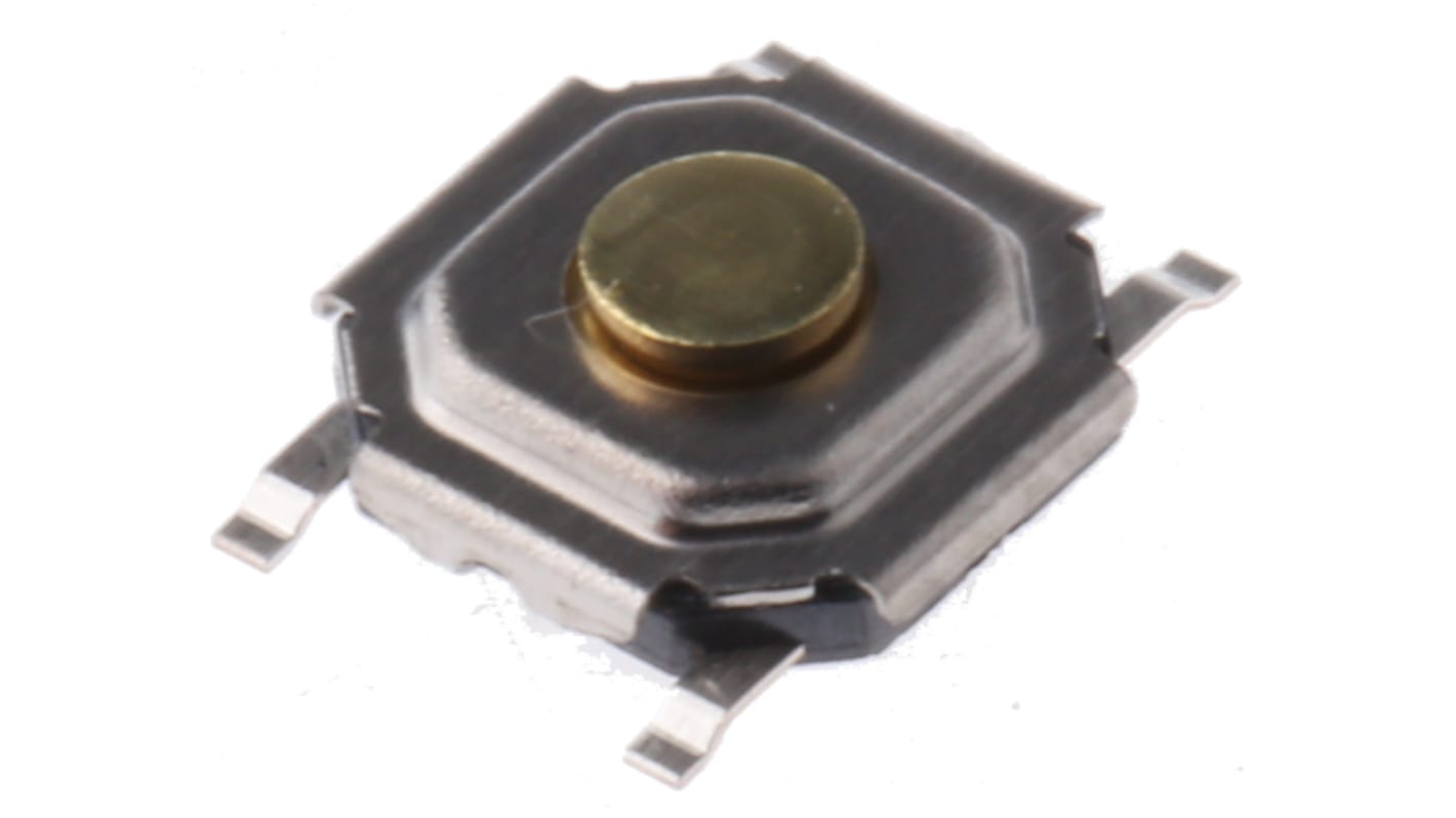 Alps Alpine 轻触开关, 表面安装, 表面端接, SPST, 5.2 x 5.2mm